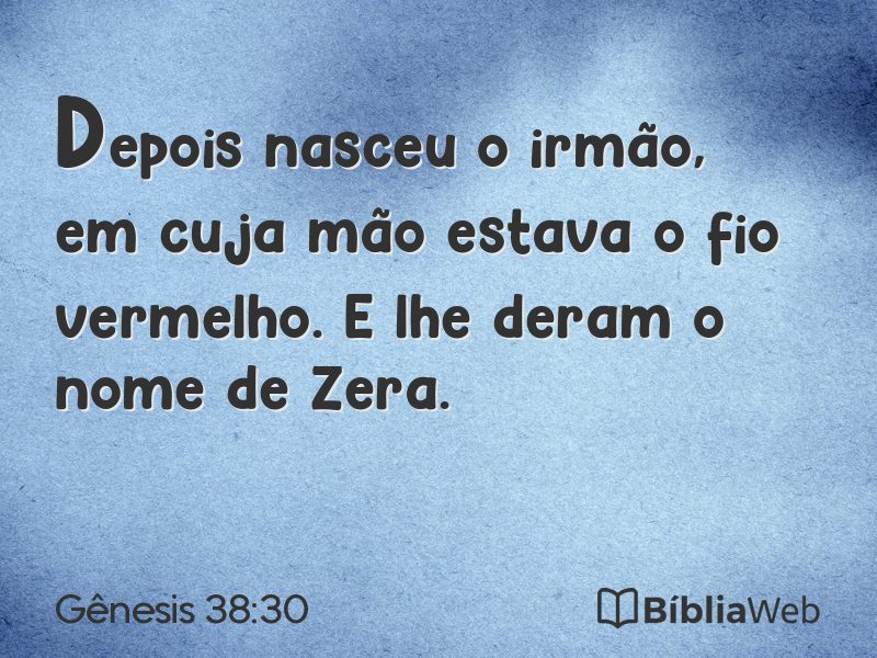 Gênesis 38:30 em imagem para compartilhar