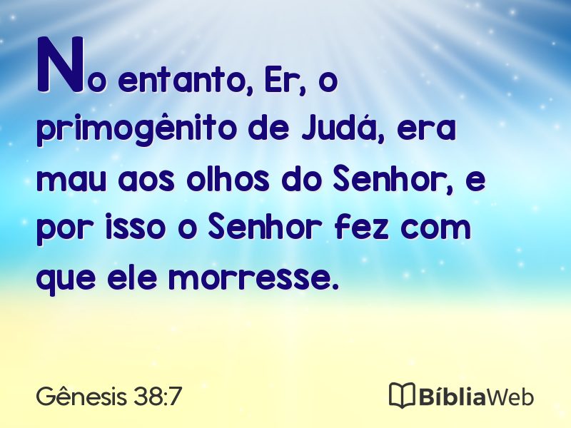 Gênesis 38:7 em imagem para compartilhar
