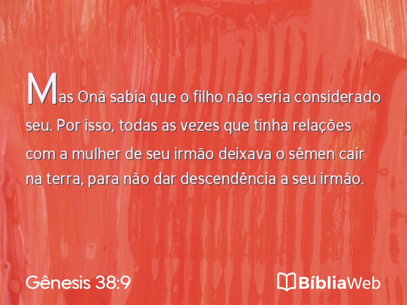 Gênesis 38:9 em imagem para compartilhar