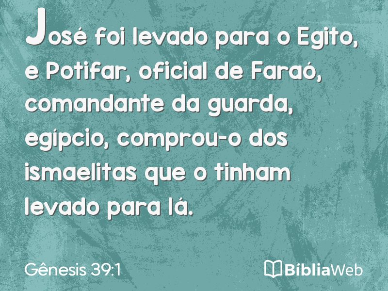 Gênesis 39:1 em imagem para compartilhar
