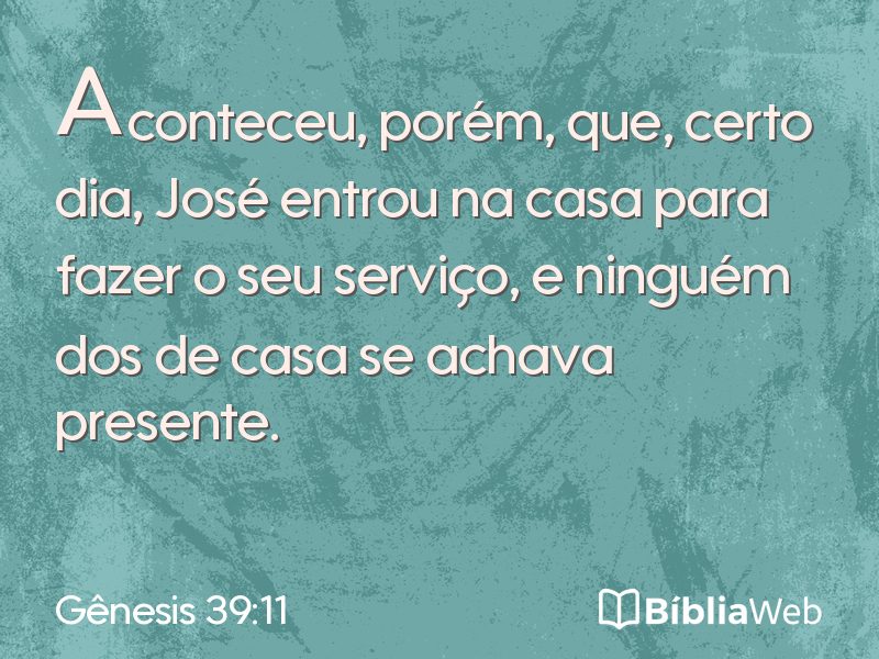 Gênesis 39:11 em imagem para compartilhar