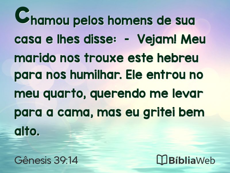 Gênesis 39:14 em imagem para compartilhar