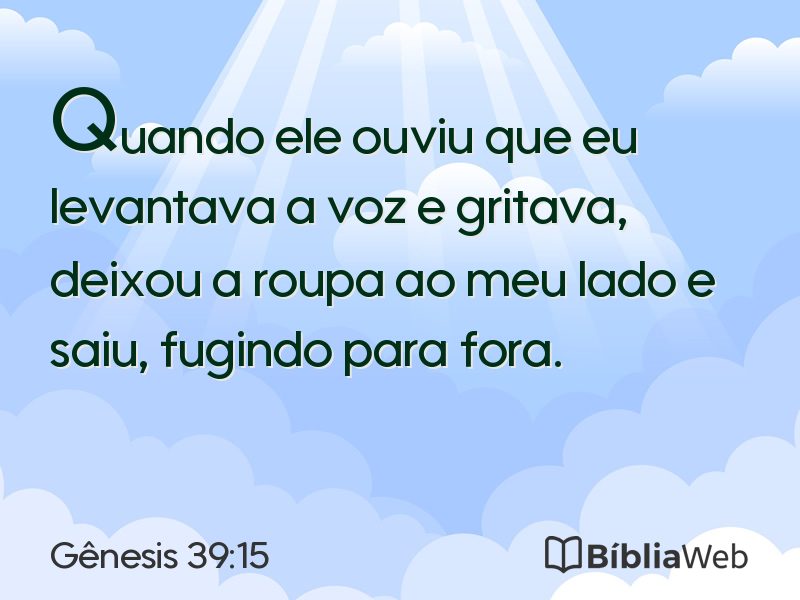 Gênesis 39:15 em imagem para compartilhar