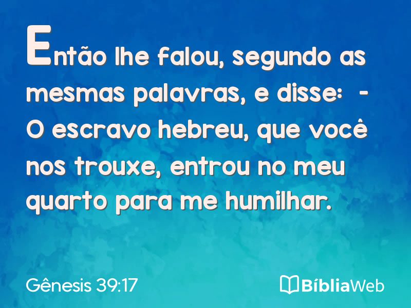 Gênesis 39:17 em imagem para compartilhar