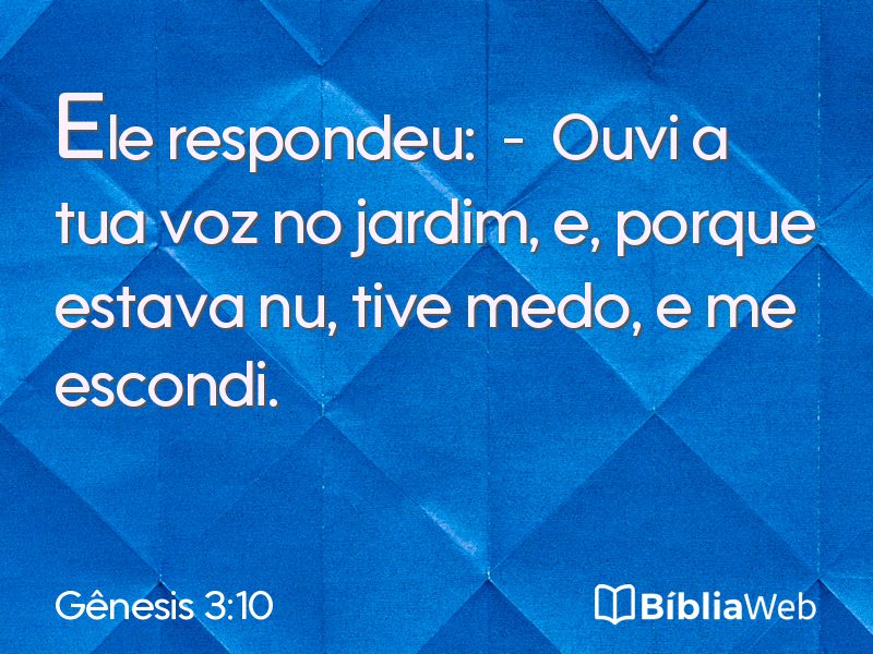 Gênesis 3:10 em imagem para compartilhar