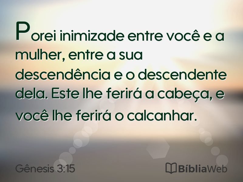 Gênesis 3:15 em imagem para compartilhar
