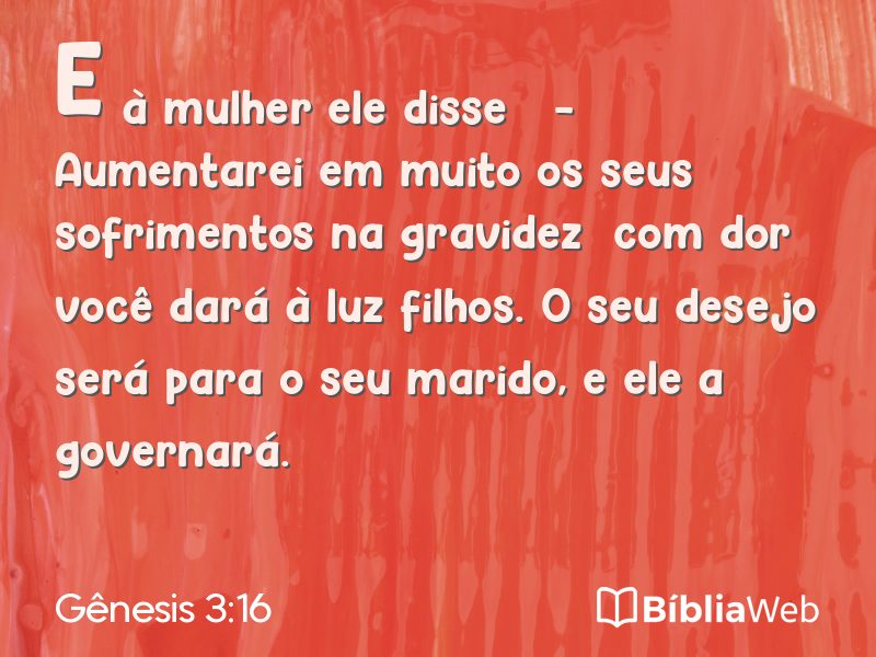 Gênesis 3:16 em imagem para compartilhar