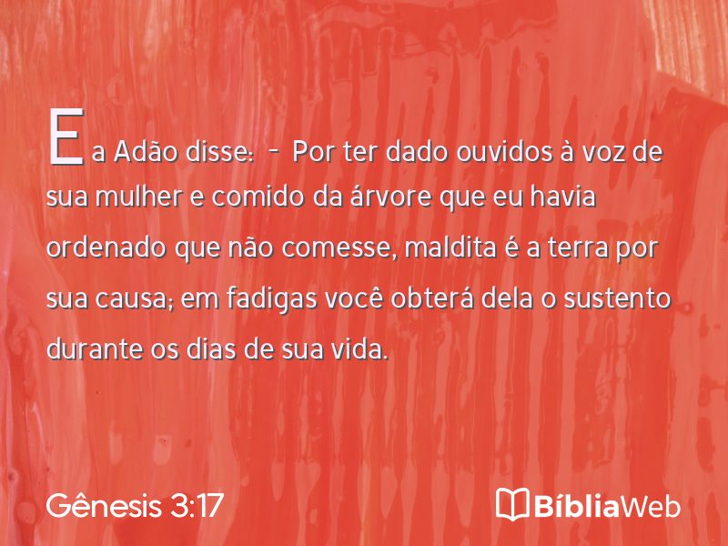 Gênesis 3:17 em imagem para compartilhar