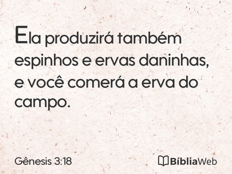 Gênesis 3:18 em imagem para compartilhar