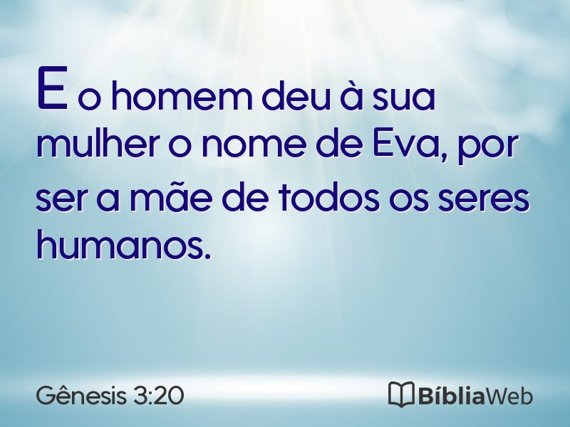 Gênesis 3:20 em imagem para compartilhar