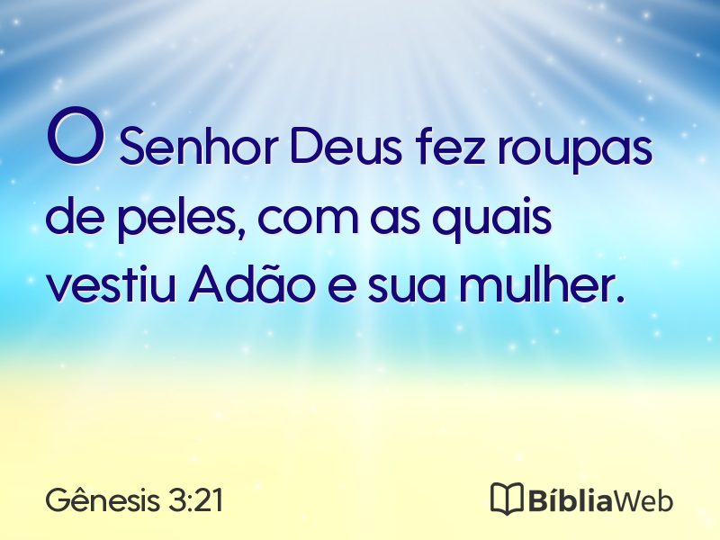 Gênesis 3:21 em imagem para compartilhar
