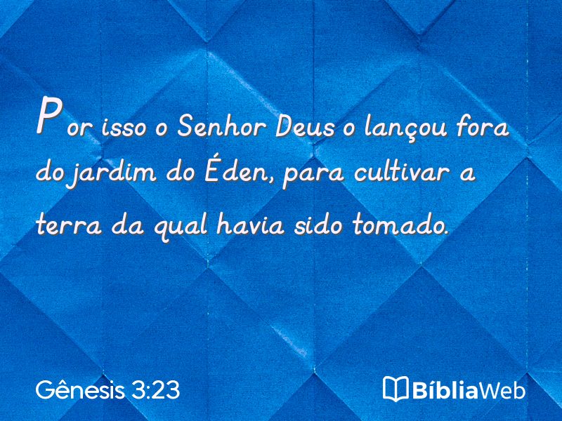 Gênesis 3:23 em imagem para compartilhar