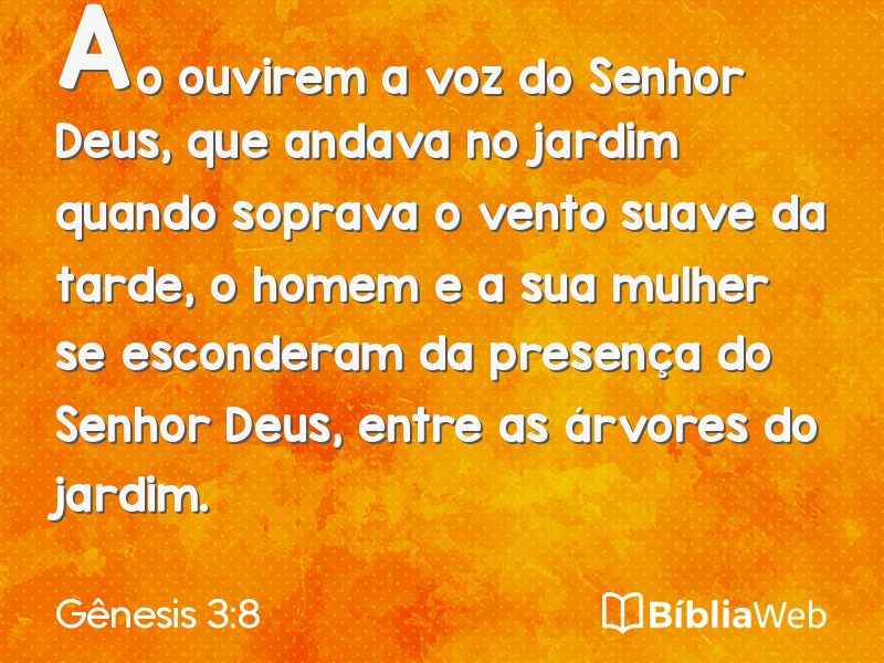 Gênesis 3:8 em imagem para compartilhar