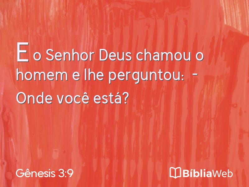 Gênesis 3:9 em imagem para compartilhar