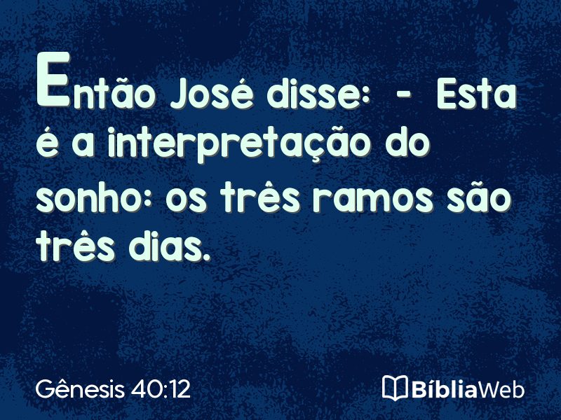 Gênesis 40:12 em imagem para compartilhar