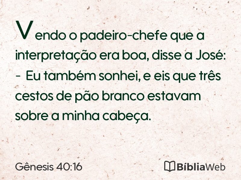 Gênesis 40:16 em imagem para compartilhar