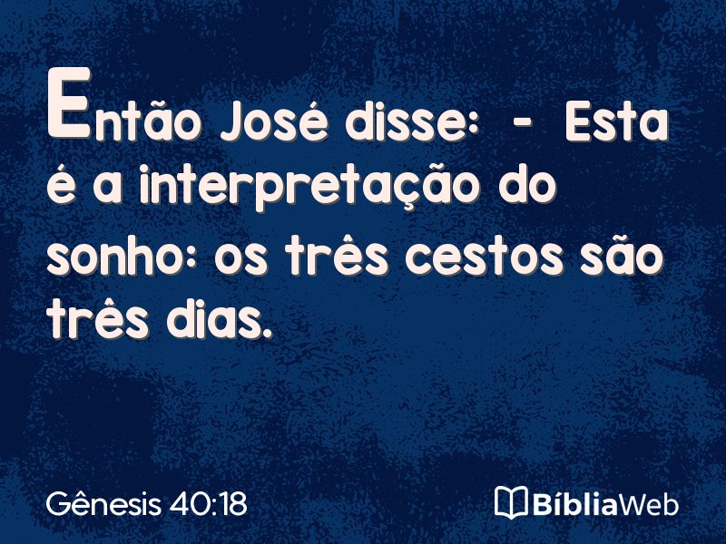 Gênesis 40:18 em imagem para compartilhar