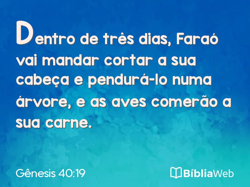 Gênesis 40:19 em imagem para compartilhar
