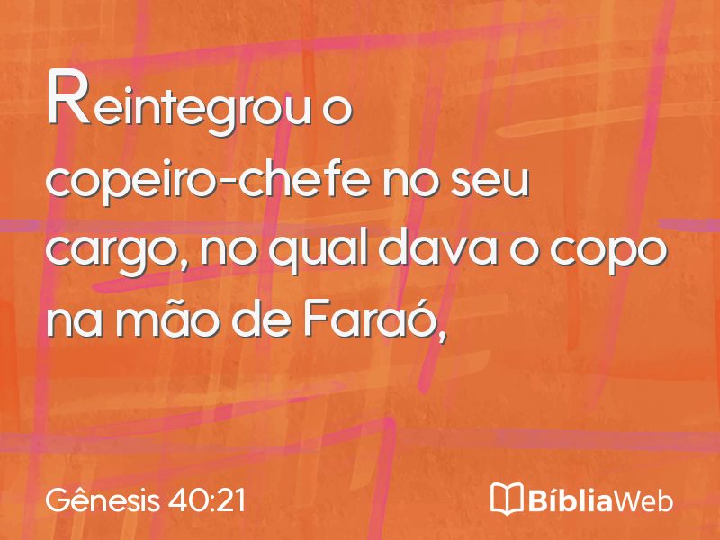 Gênesis 40:21 em imagem para compartilhar