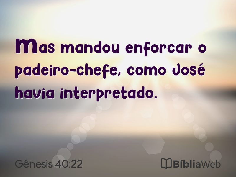 Gênesis 40:22 em imagem para compartilhar