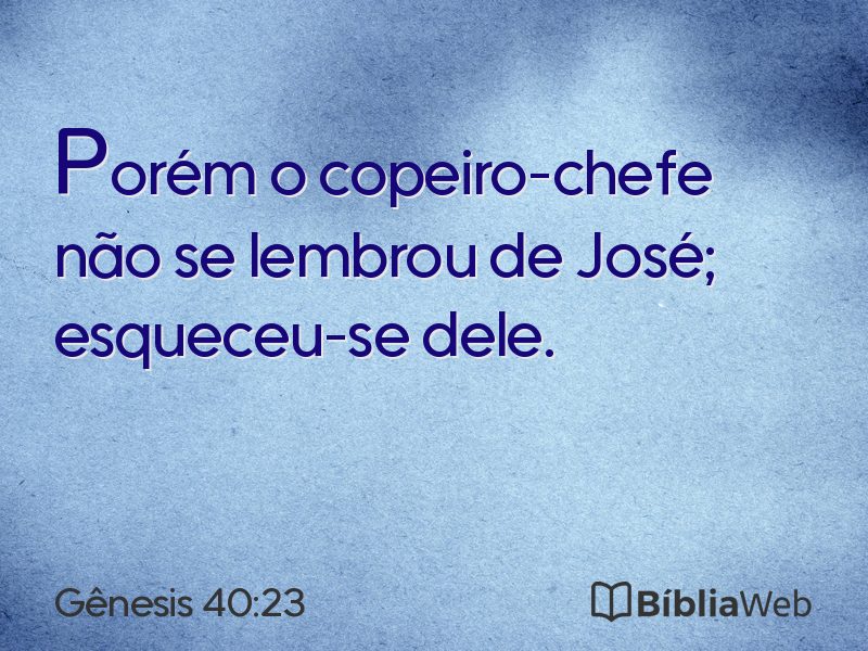 Gênesis 40:23 em imagem para compartilhar