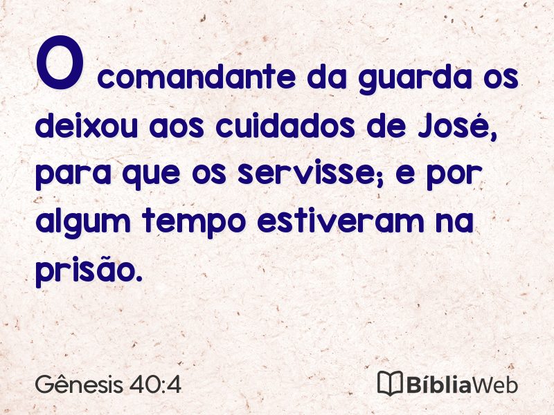 Gênesis 40:4 em imagem para compartilhar