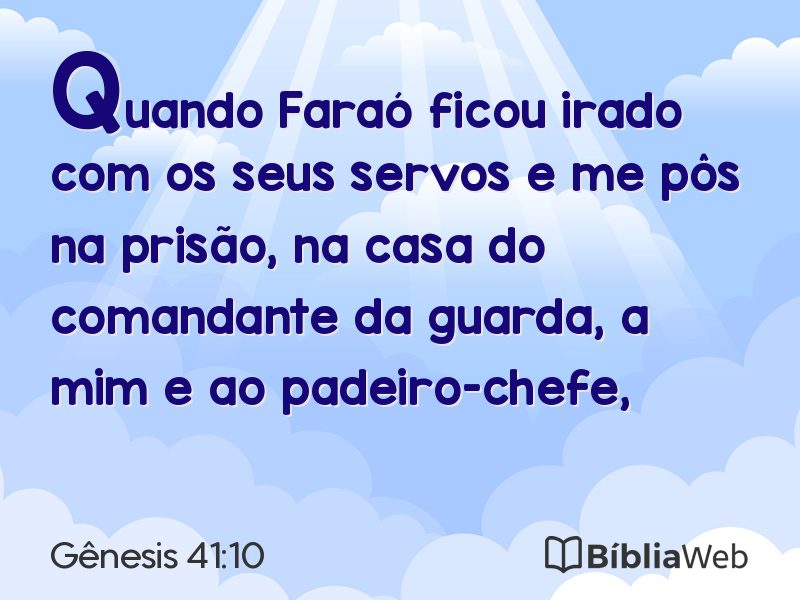 Gênesis 41:10 em imagem para compartilhar