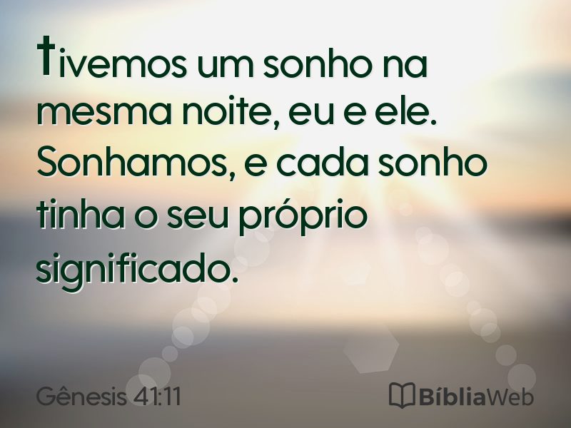 Gênesis 41:11 em imagem para compartilhar