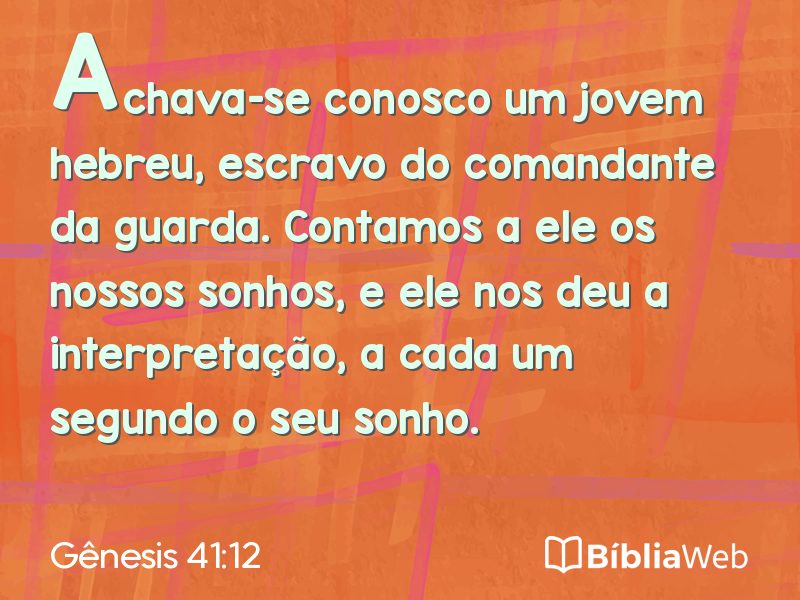Gênesis 41:12 em imagem para compartilhar