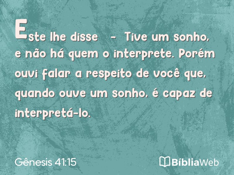 Gênesis 41:15 em imagem para compartilhar