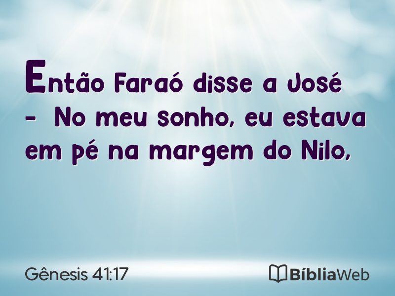Gênesis 41:17 em imagem para compartilhar