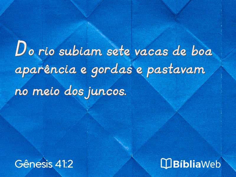 Gênesis 41:2 em imagem para compartilhar