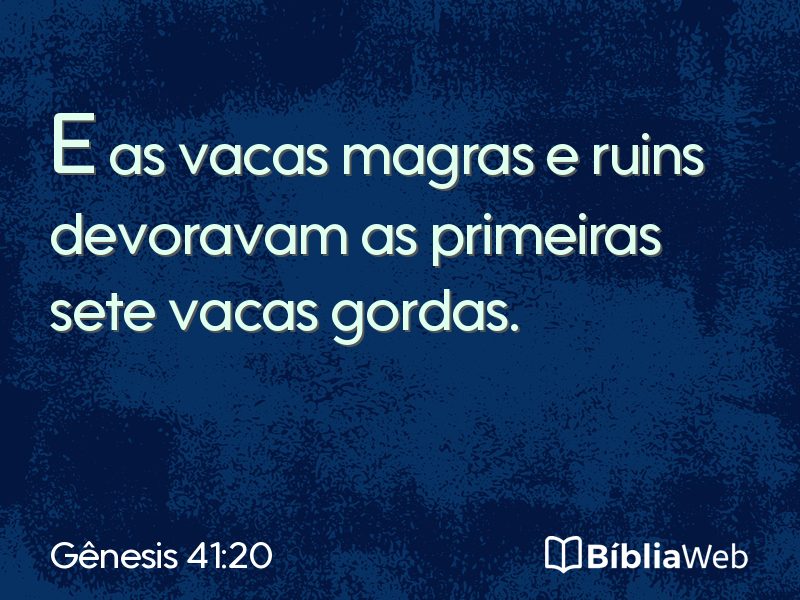 Gênesis 41:20 em imagem para compartilhar