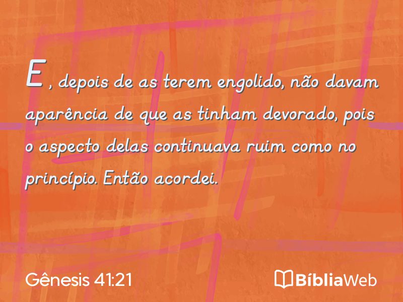Gênesis 41:21 em imagem para compartilhar