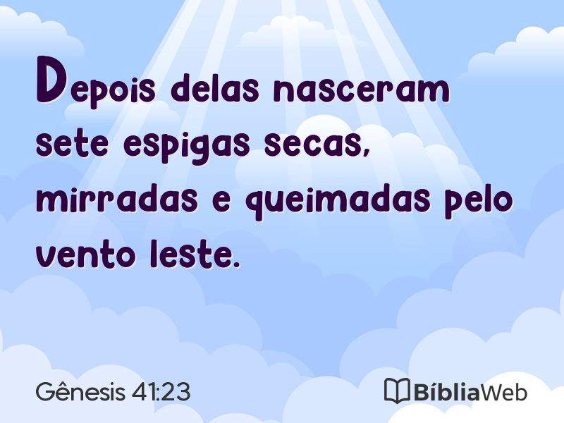 Gênesis 41:23 em imagem para compartilhar