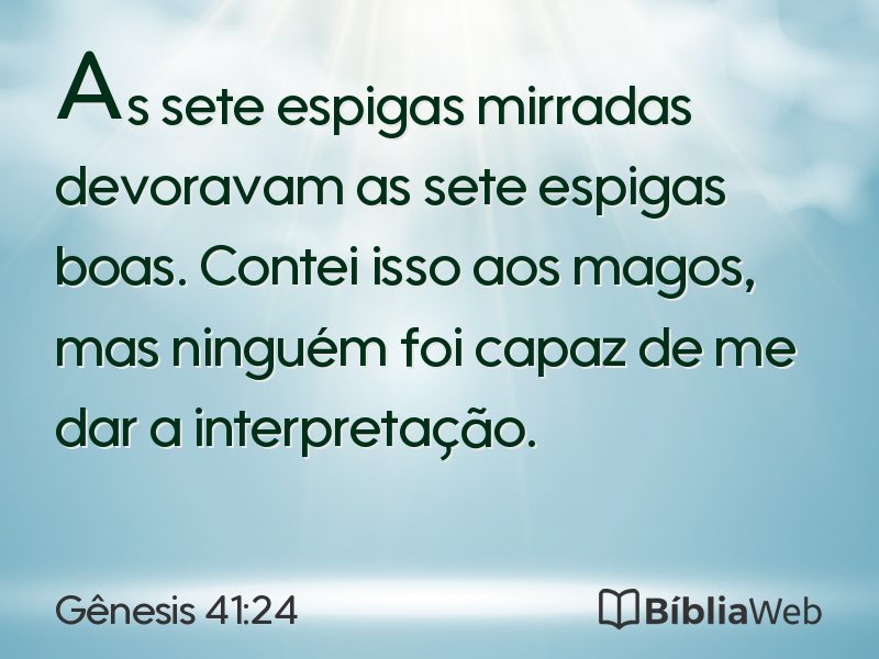 Gênesis 41:24 em imagem para compartilhar