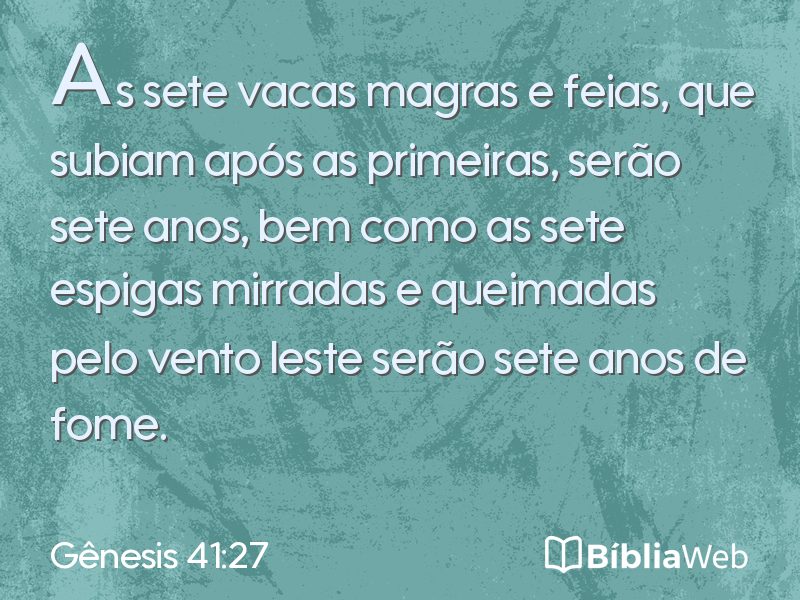 Gênesis 41:27 em imagem para compartilhar