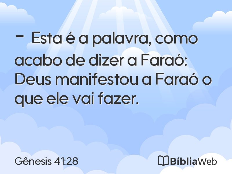 Gênesis 41:28 em imagem para compartilhar