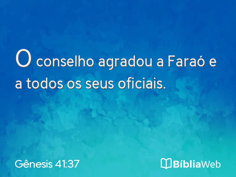 Gênesis 41:37 em imagem para compartilhar