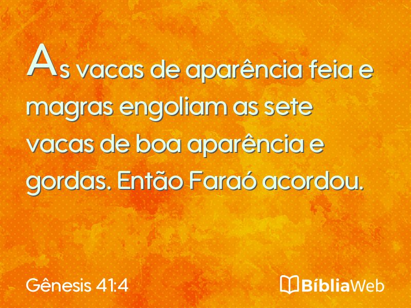 Gênesis 41:4 em imagem para compartilhar
