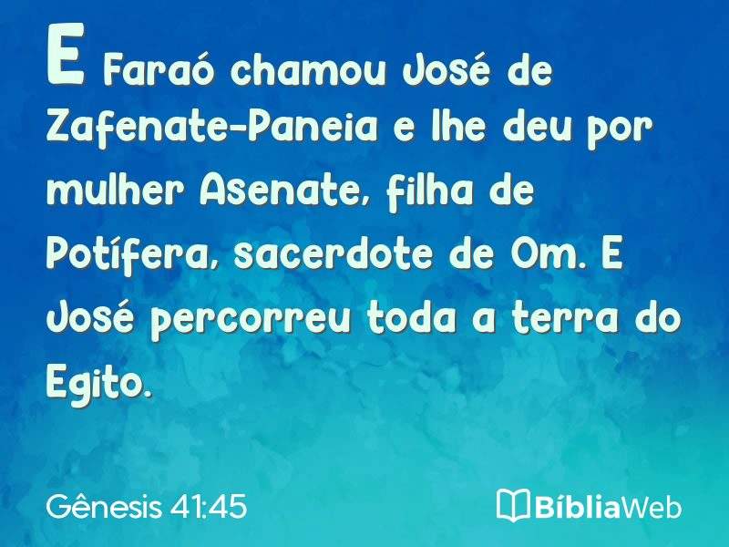 Gênesis 41:45 em imagem para compartilhar