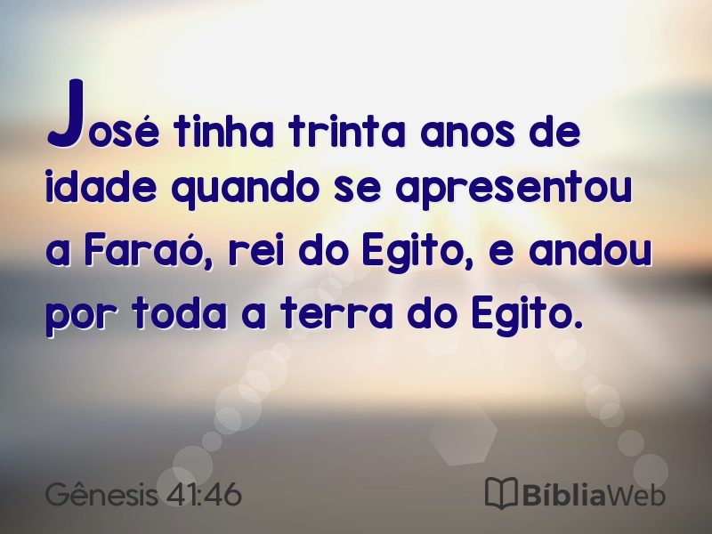 Gênesis 41:46 em imagem para compartilhar