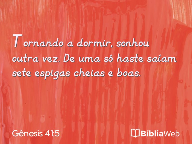 Gênesis 41:5 em imagem para compartilhar