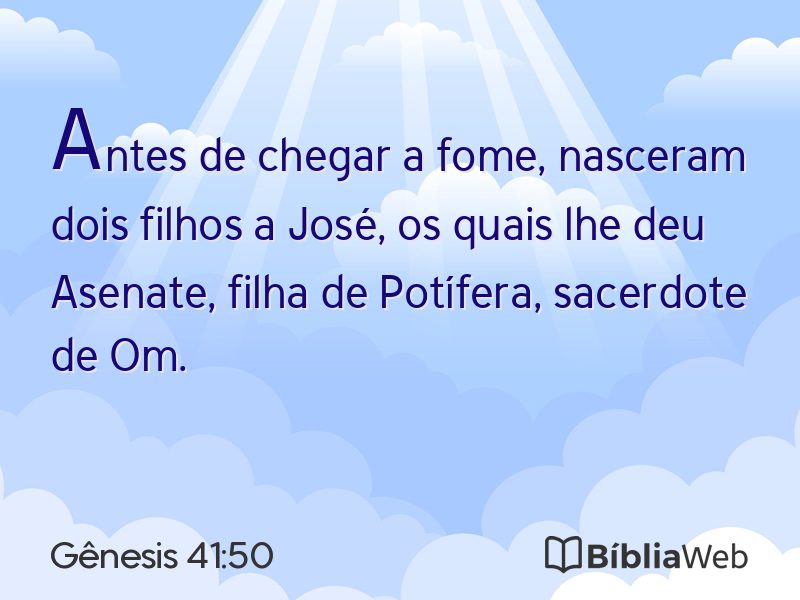 Gênesis 41:50 em imagem para compartilhar