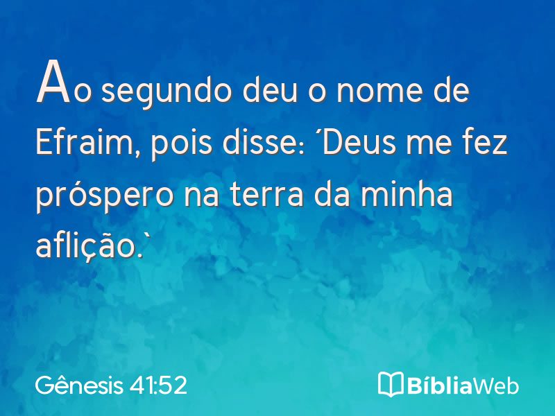 Gênesis 41:52 em imagem para compartilhar