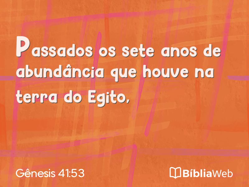 Gênesis 41:53 em imagem para compartilhar