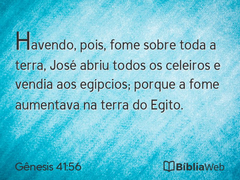 Gênesis 41:56 em imagem para compartilhar