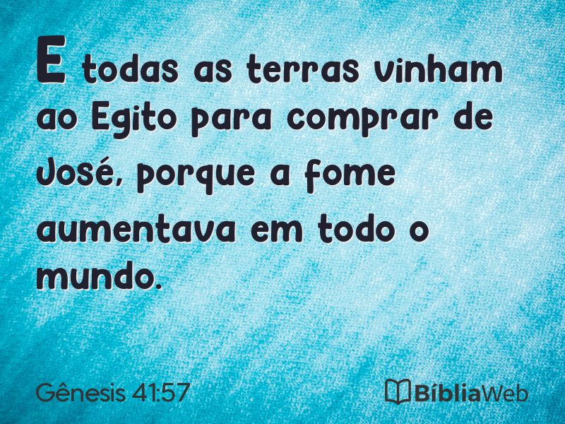 Gênesis 41:57 em imagem para compartilhar