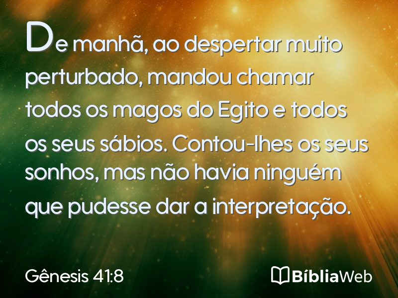 Gênesis 41:8 em imagem para compartilhar