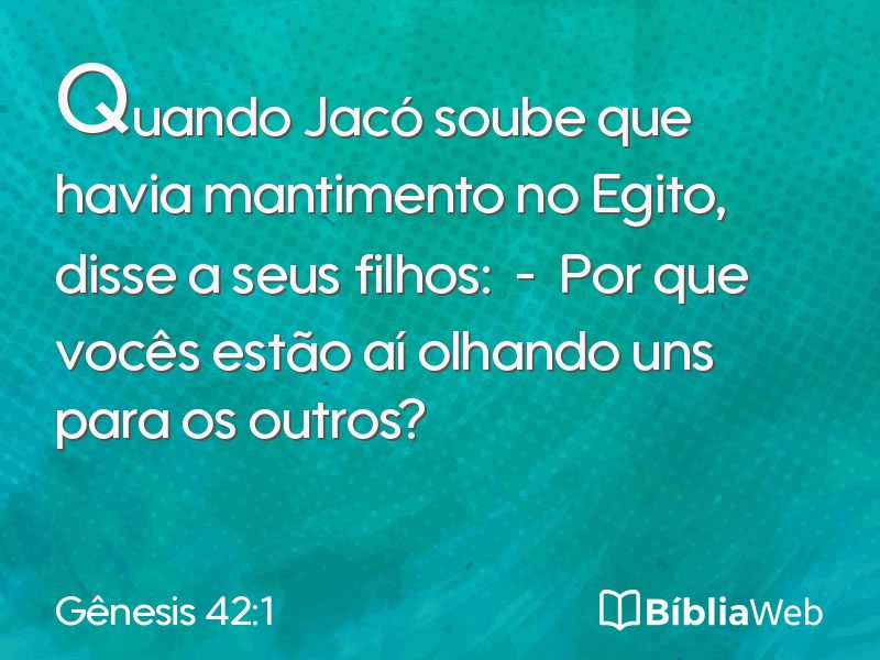 Gênesis 42:1 em imagem para compartilhar